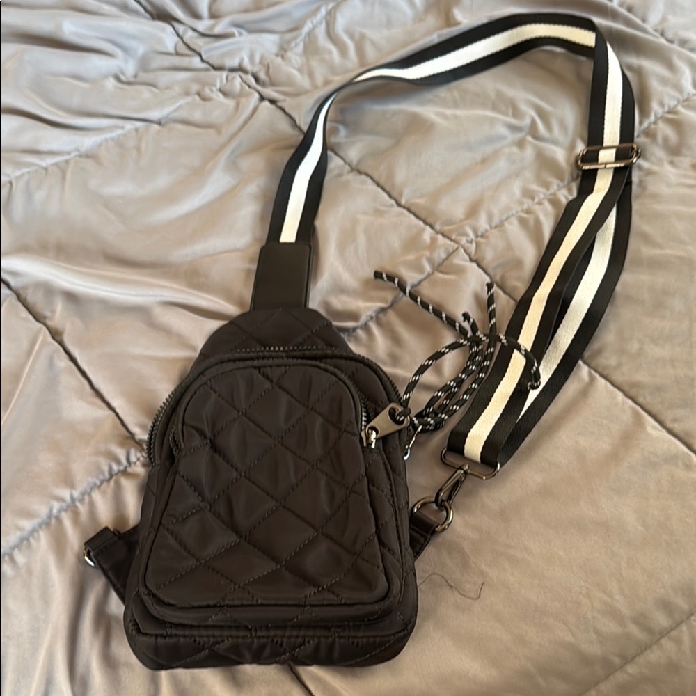 Black Quilted Crossbody Bag
